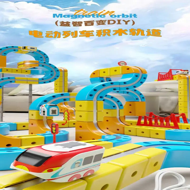 Magnetic Cube Track Railcar